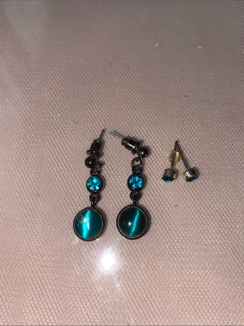 Teal Crystal Drop Earrings - Women Jewelry